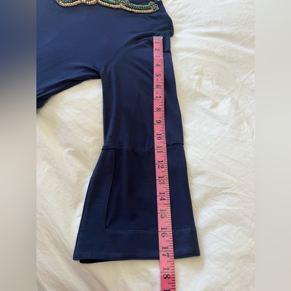 CABANA LIFE | Women’s SZ XS | Blue Beaded V Neck Cover Up Dress Resort Wear - Picture 4 of 10